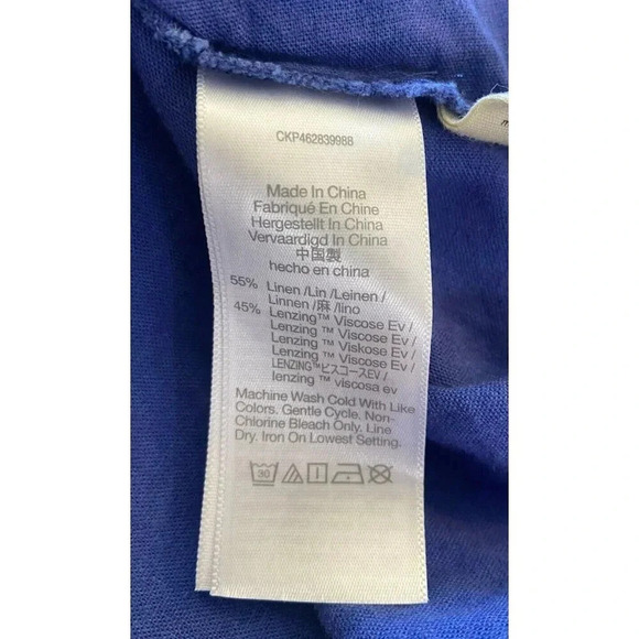 Madewell Linen Blend Cami Midi Dress Blue Size XXS - Picture 6 of 6